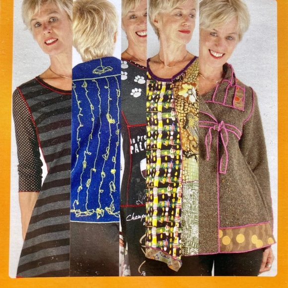 Anya SF Patchwork panel Print Dress Blue Mixed Pattern 3/4 Sleeve Boho Size S - Picture 14 of 14